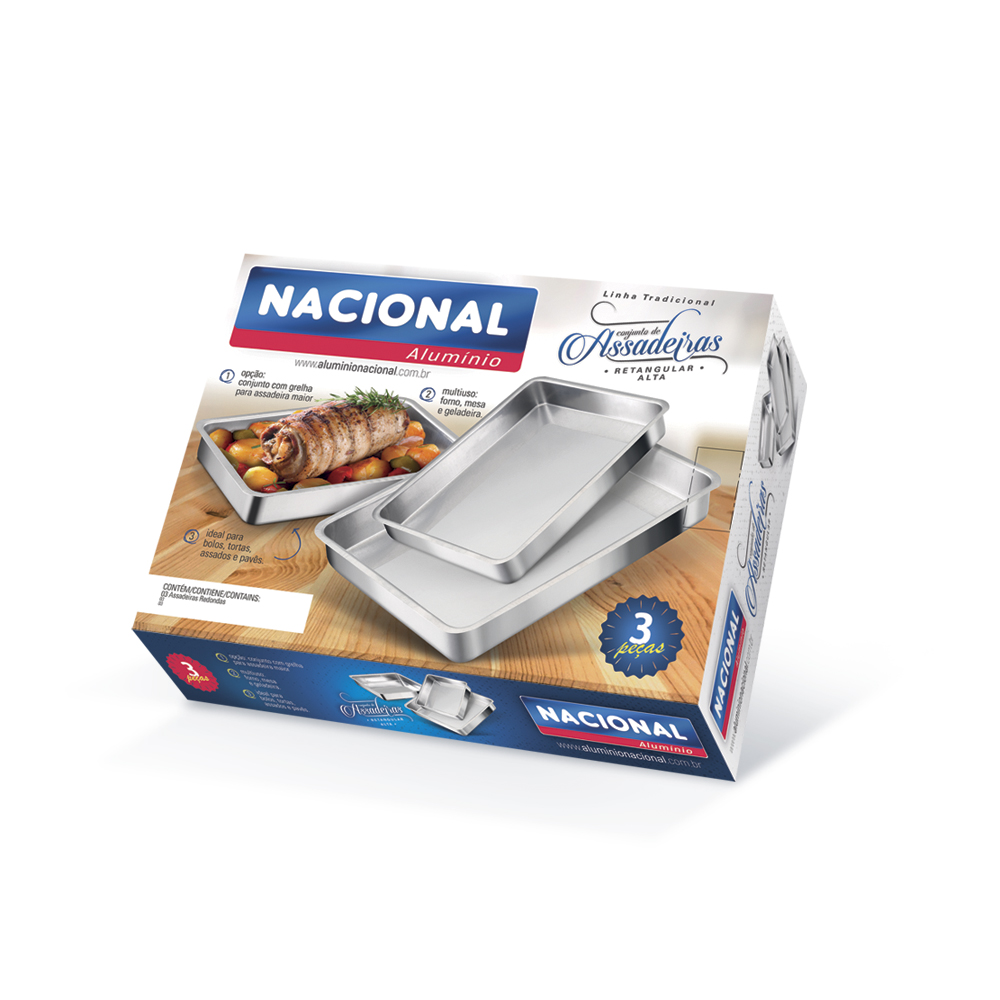 Juego de Asaderas Rectangulares Altas